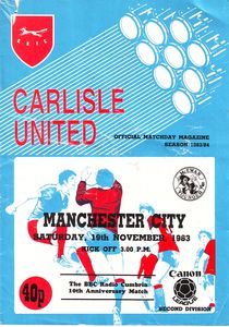 Carlisle United v Manchester City 1983/84